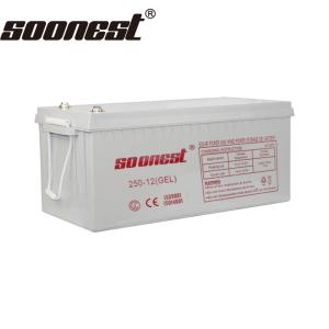 China Soonest High Quality Gel Solar Battery 12V 100Ah 150Ah 200Ah 250Ah Deep Cycle Lead Acid Batteries factory