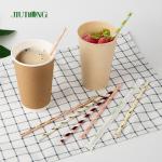 Commercial Biodegradable Kraft Paper Straw For Christmas Party