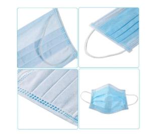 China Breathable 3 Ply Disposable Face Mask High Filtration Efficiency Ears Wearing factory