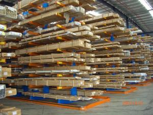 China Adjustable Reusable Double Side cantilever shelving for plastic storage factory