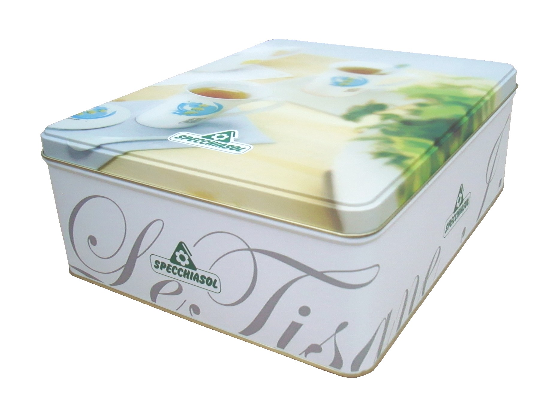 Food Grade Tin Storage Containers Matt Surface 210mm x 210mm x 60mm