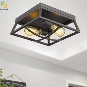 China Used For Home/Hotel Hot Sale Nordic Style Black Iron Ceiling Light factory