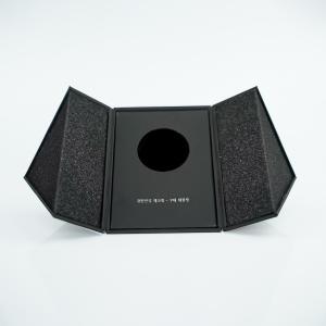 Custom Anti-Fingerprint Black Double Two Side Open Watch Box Soft Touch Magnetic