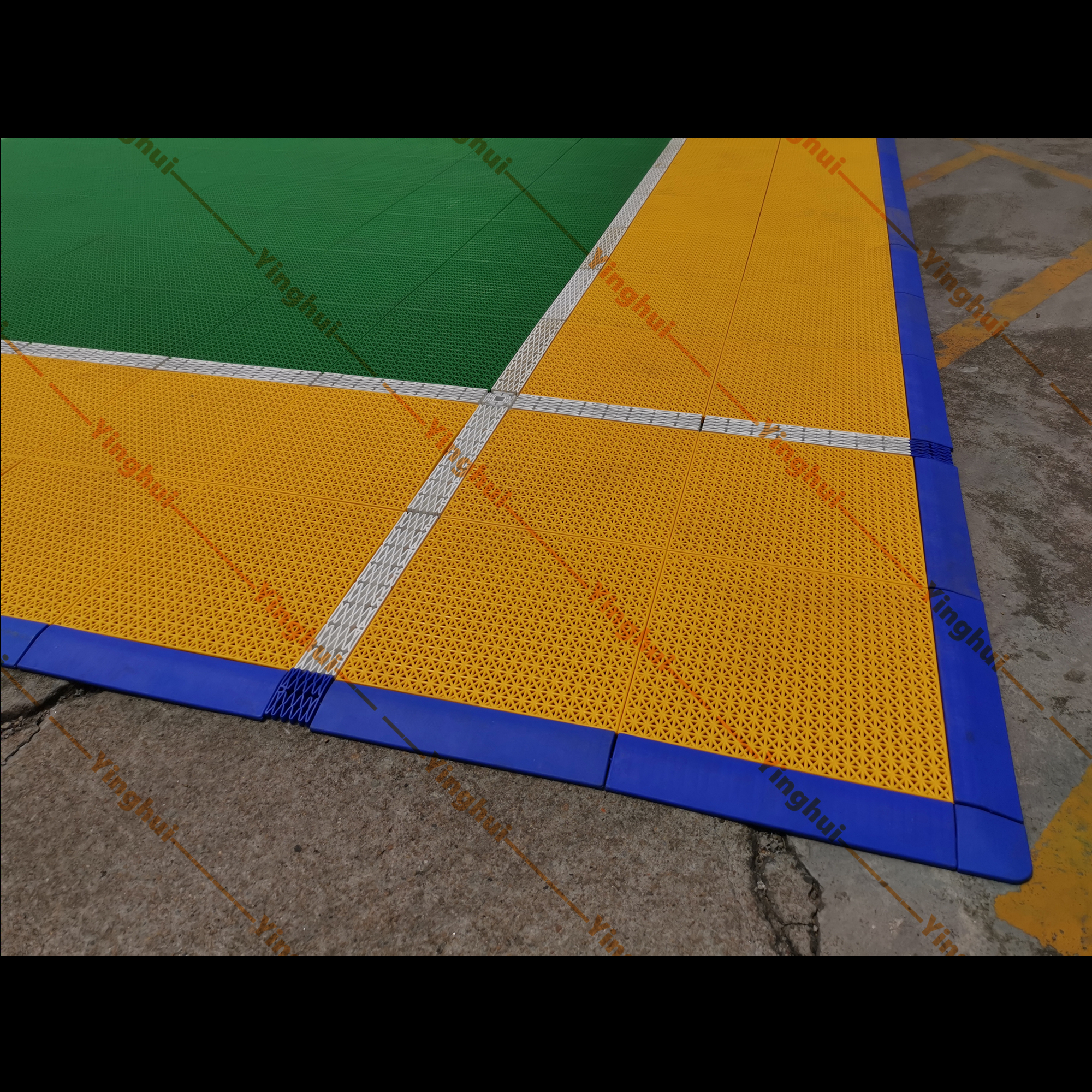 Portable FIBA Approved Tiles Synthetic Basketball Court Plastic Interlocking