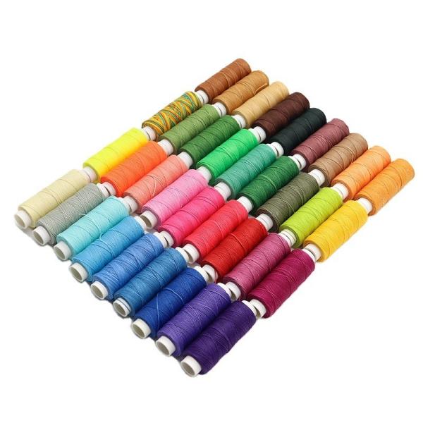 100% Polyester Leather Round Waxed Thread for Hand-sewn Leather Articles 0.45mm