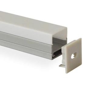 China U V shape exhibition shops cabinet LED extrusion profiles milky diffuser for flexible led strips aluminum LED profiles on sale