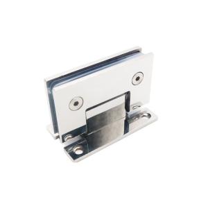 China 90 Degree Glass to Wall Shower Door Hinge in Satin Steel Hardware for Bathroom Shower factory