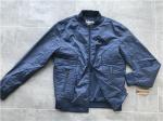 Mens Navy Color Nylon Bomber Jacket With Rib Trim High Fashion TW61805
