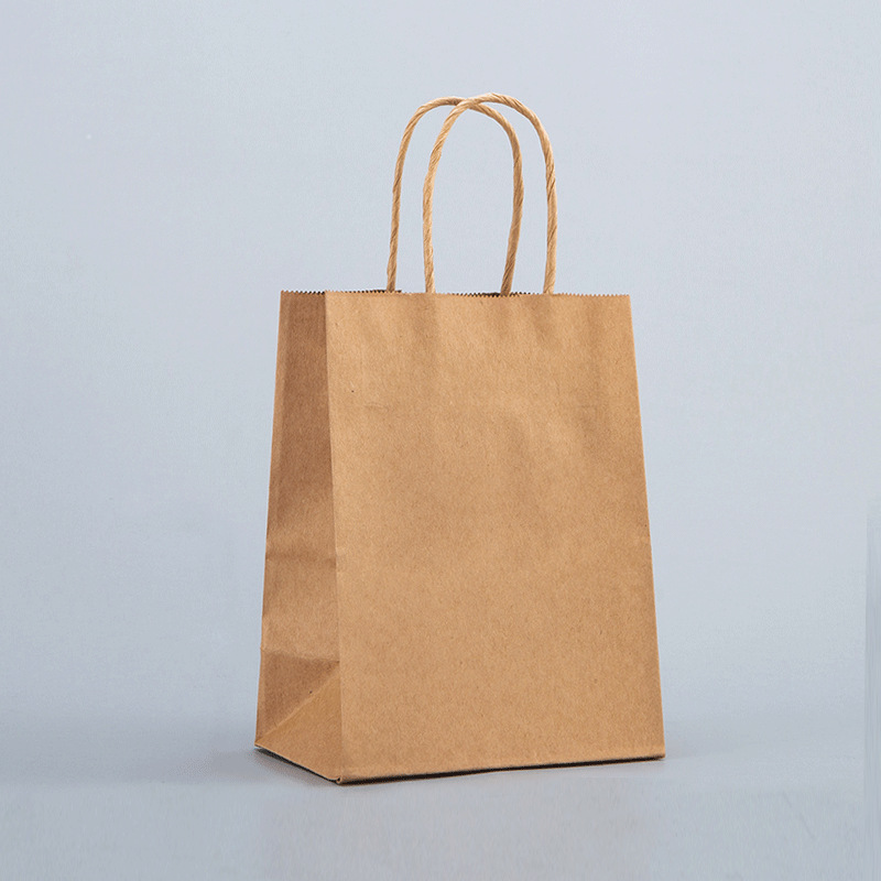 Custom Size Large Baking Bread Shopping Kraft Paper Bag with Customized Logo and Paper