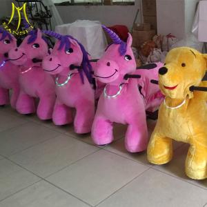 China Hansel amusement park games electric mountable plush motorized animal for sale factory