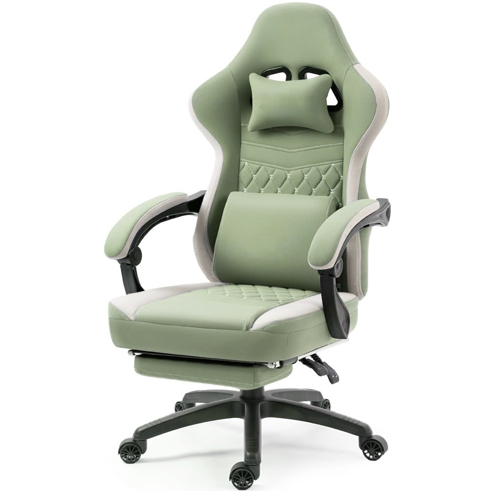 Office Chair with Gel Pad Arm Rest and Footrest Leather Material Storage Bags Included