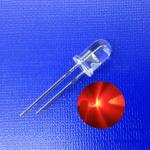Through Hole 5mm Round Head 620nm 12000mcd Clear Round Lens With Flange For