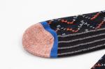 Elastane Biue And Red Mens Nylon Dress Socks With Fiber Cashmere Surface