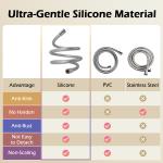 High-Quality Super Soft Anti-Twist Silicone Shower Hose for Handheld Shower