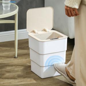 Foldable Collapsible Sensor Trash Bin Trash Can with Odor Filter Touchless