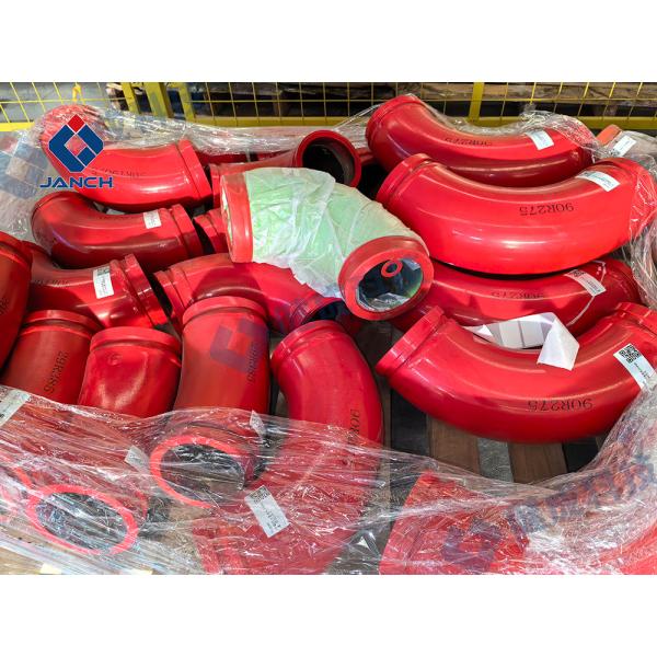 DN125 Concrete Pump Pipe ST52 Flange Connection 1 Year Warranty