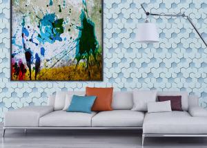 China Decoration Pvc 3d Hive Effect Washable Vinyl Wallpaper For Cinemas factory