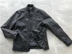 Funnel Collar Mens PU Jacket , Black Polyurethane Quilted Jacket TW82992