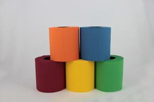 China 100% wood pulp solid color toilet tissue roll factory