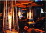 2270mm H Silver Stainless Steel Real Flame Outdoor Gas Tower Heater