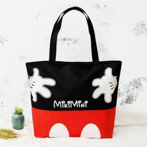 China Washable Small Black Canvas Tote Bags / Colorful Canvas Tote Handbag factory