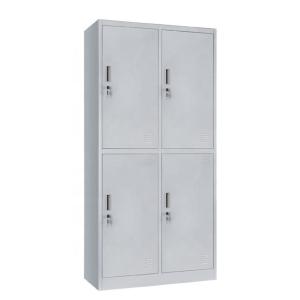 China Cold Rolled Steel Wardrobe 4 Door Metal Locker Storage Cabinet factory