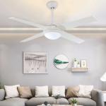 Remote Control Ceiling Fan Light Nordic Modern Dinning Room Bedroom Living Room