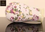 Purple Floral Color Height 24cm cork Canvas Wig Head Smooth Surface
