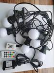 Spherical LED String Lamp , Lucency Milky christmas rope lights outdoor
