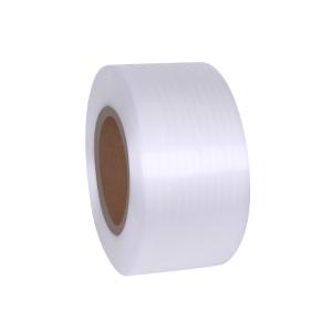 China Printed Plastic PP Strapping Band Roll 12mm Width 50kg Tension 1.2mm Thickness factory