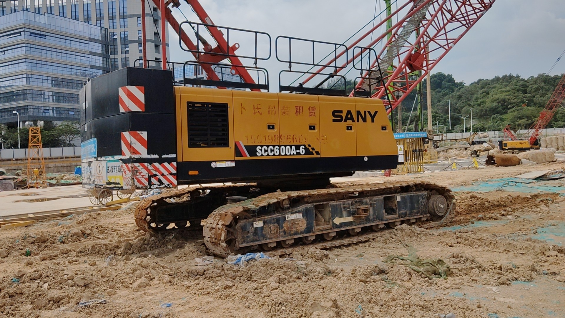 2021 Sany 60 Ton Crawler Crane 43m Maximum Lifting Height Excellent Condition