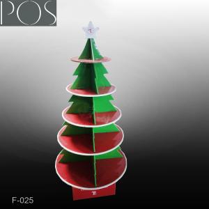 China Christmas tree currugated cardboard displays stand shelf factory