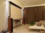 Remote Control Motorized Projector Screen 3D Fiberglass White Screen Fabric