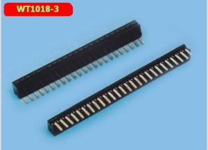 China Industrial 1.27MM Single Row Pin Header 40 PIN Curved Row Seat WT1018-3A factory