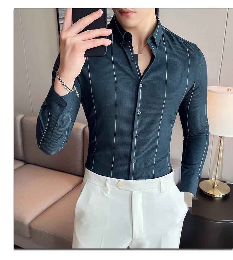 Nonwoven Office Full Sleeve Slim Fit Classic Men Shirt with Casual Style 100% Cotton