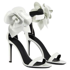China New Design White Heels Sandals For Ladies Shoes Open Toe Stiletto Shoes Sandal For Wedding High Heels factory