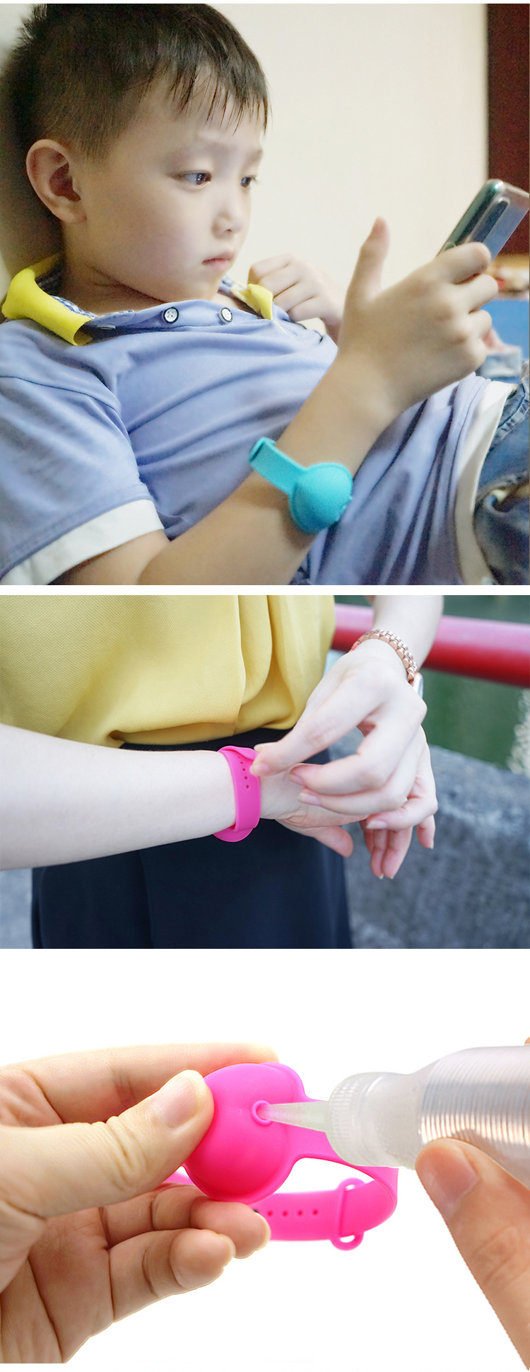Customized Color 14g Wearable Hand Sanitizer Bracelet
