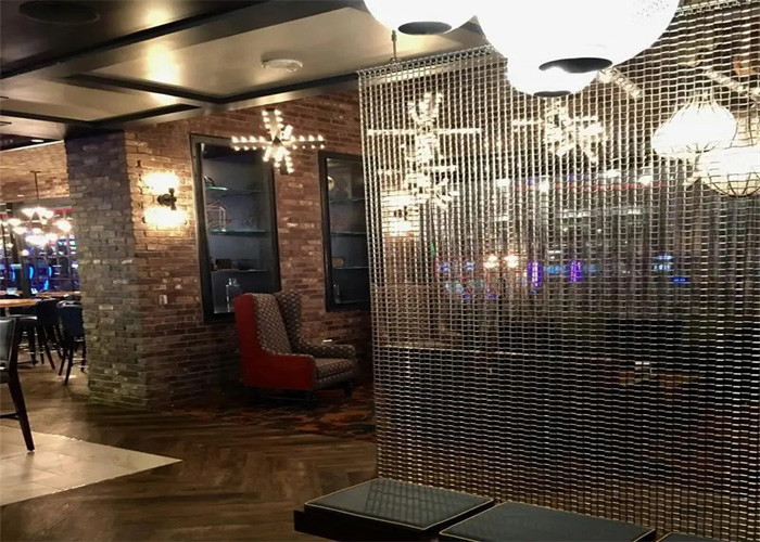 SS304 Woven Decorative Wire Mesh Facades 80mm