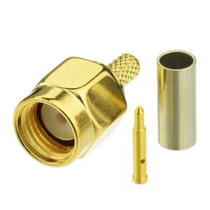 China WiFi Antenna Accessories 1P Sma Male Antenna Connector For RG316 RG174 Cable factory