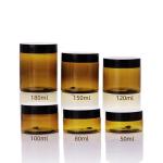 Clear Plastic Jars With Lids 4 Oz Black Lids Clear 50g 100g 150g 200g Pet 8 Oz