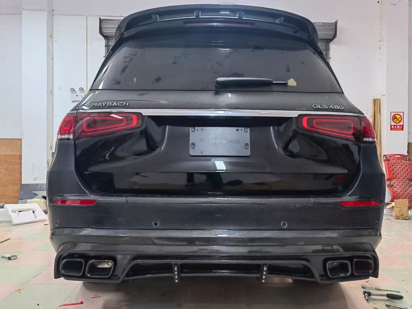 Maybach GLS600 Mercedes Benz Body Kit LD Style Front Car Bumper Lip Kit Widebody
