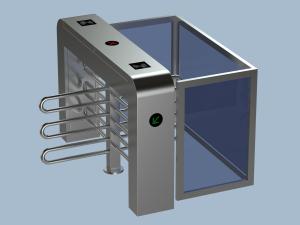 China Metal Wings Pedestrian Turnstile Gate Full Height Turn Style Gate ISO Certified factory