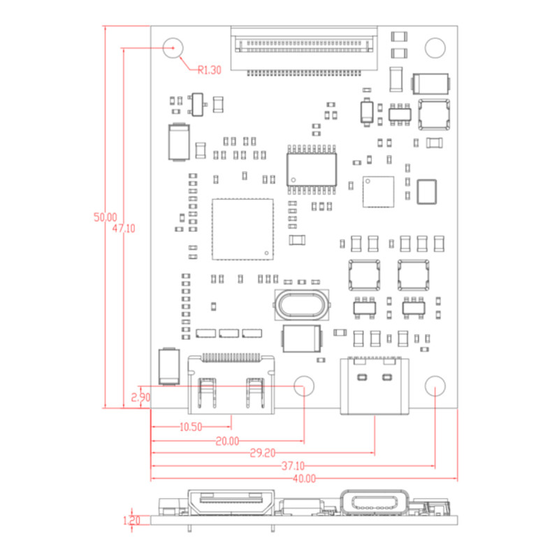 HDMI TFT LCD Display 4 Inch Round, Circular TFT LCD 4" With MIPI Interface