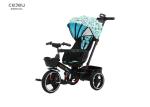 Pu Wheel Multifunction Kids Tricycle Black Blue Pink
