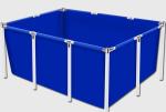 Movable 4000L PVC Tarpaulin Fish Farming Water Tank With Metal Frame Collapsible