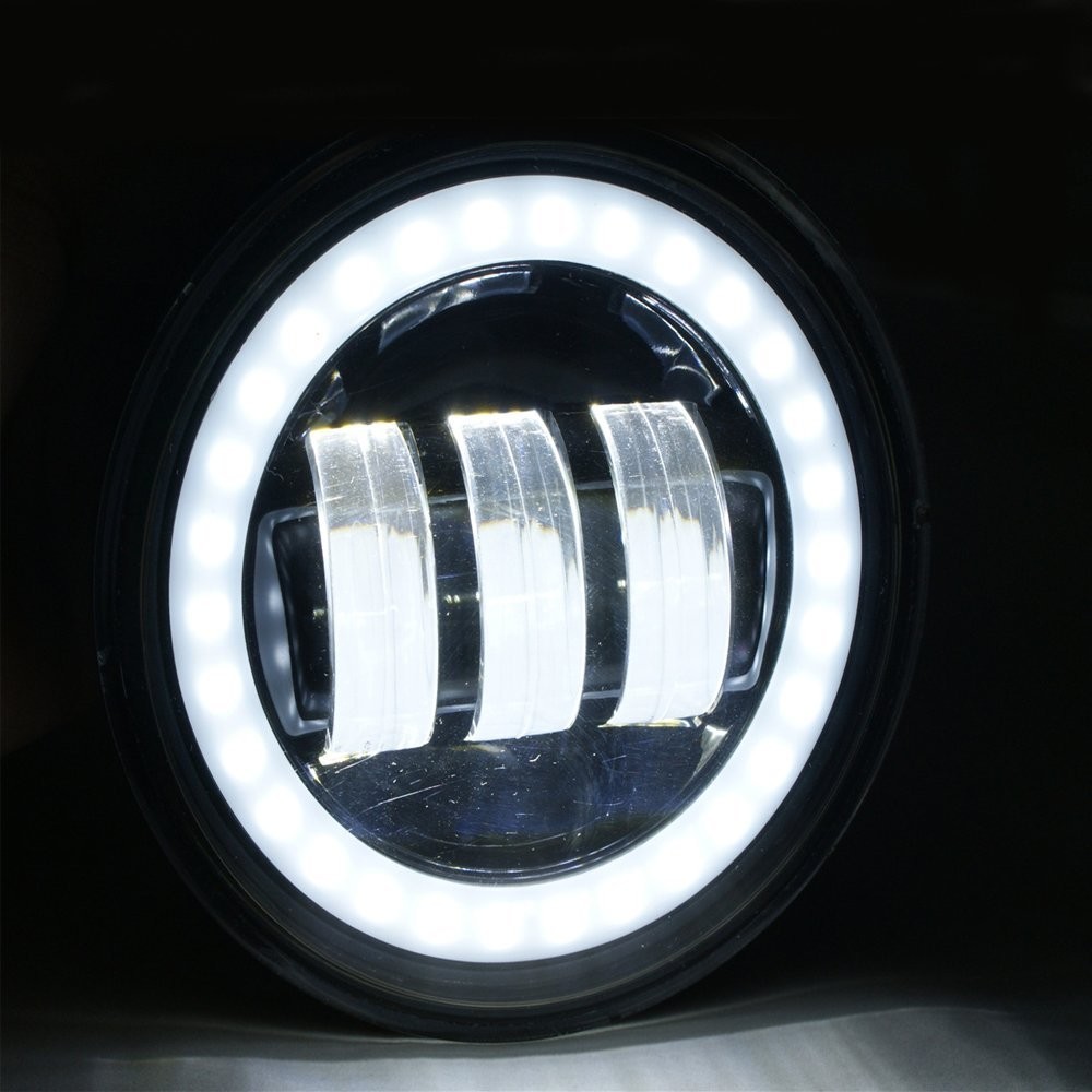 4.5 Inch Harley Davidson Jeep Car LED Fog Lights 7000K 30W Aluminum Material