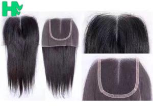 China 100% Human Hair Closure Size 4*4 Middle Part / Three Part / Free Part Lace Hair Closure factory