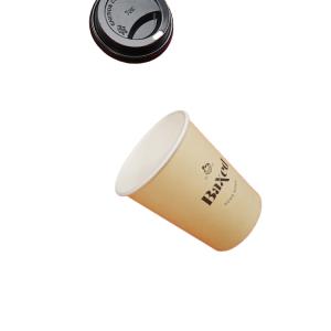 China Biodegradable single-walled coffee beverage paper cup wholesale customized printing on sale