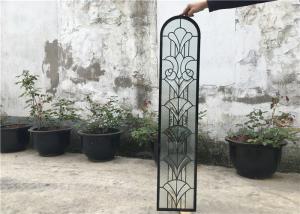 China Window Door Flat Clear Beveled Glass , Pattern Custom Beveled Glass Panels factory