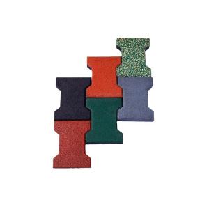 China E-Purchasing Horse Stable Floors With Dog Bone Shape Rubber Tiles Shore A 65 factory